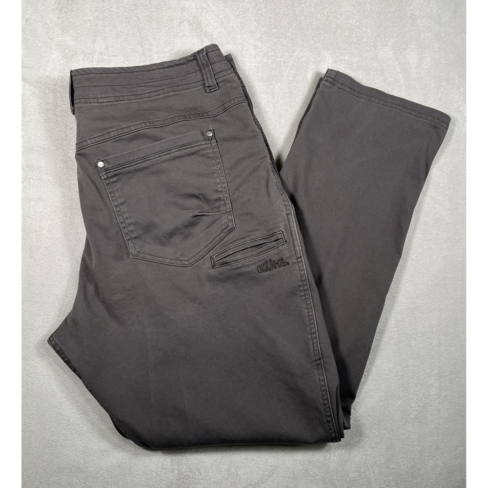 KUHL Mens Revolt Stretch Utility Hiking Trail Pants 38x32 Charcoal Grey Outdoors